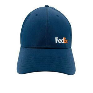 FEDEX Employee Fitted Hat Cap 7.5” Approx. Size Navy Blue